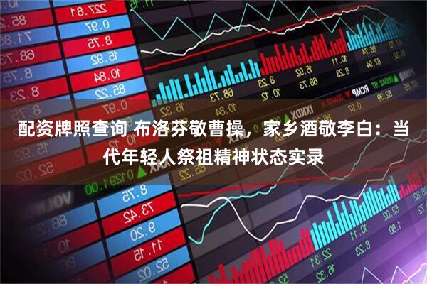 配资牌照查询 布洛芬敬曹操，家乡酒敬李白：当代年轻人祭祖精神状态实录